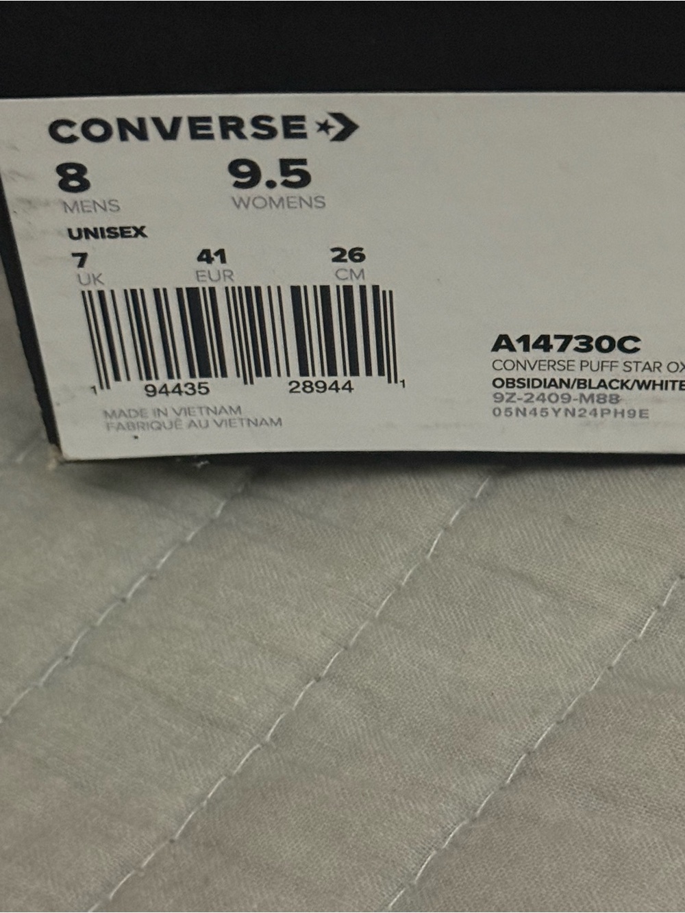 Converse Puff Star OX Sneakers in Black and White